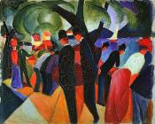 奥古斯特 马克 : A Stroll on the Bridge